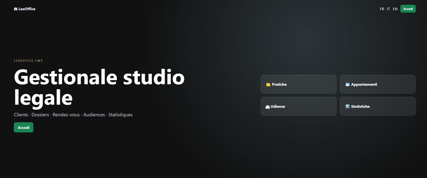 Avocat CMS – Gestionale Digitale per Studio Legale